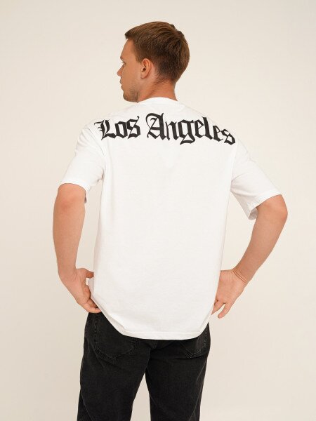 Купить Футболка с принтом Los Angeles мужская LAWA P-MB02303 XL Белый Артикул: 2000990540614 Фото №2