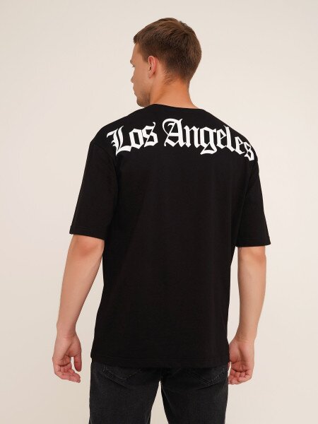 Купить Футболка с принтом Los Angeles мужская LAWA P-MB02303 XL Черный Артикул: 2000990565686 Фото №2
