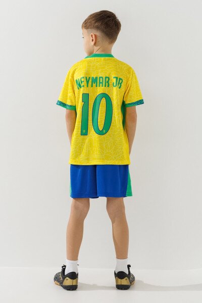 Купити Футбольна форма для хлопчика BLD БРАЗИЛИЯ NEYMAR JR 104 см Жовтий Артикул: 2000903882244 Фото №4