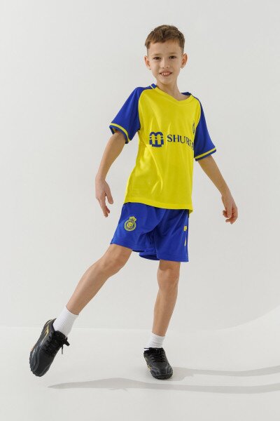 Купить Футбольная форма для мальчика BLD AL NASSR RONALDO 110 см Сине-желтый Артикул: 2000990102157 Фото №3
