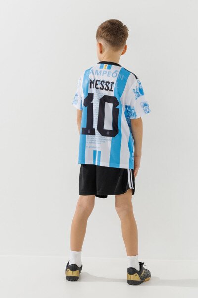Купити Футбольна форма для хлопчика BLD АРГЕНТИНА MESSI 110 см Біло-блакитний Артикул: 2000989681533 Фото №4