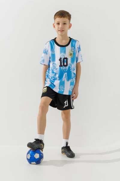 Футбольна форма для хлопчика BLD АРГЕНТИНА MESSI 110 см Біло-блакитний  Фото №0