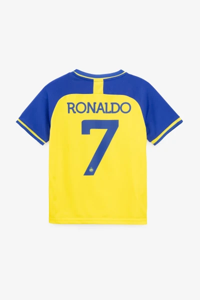 Футбольна форма для хлопчика BLD AL NASSR RONALDO 152 см Синьо-жовтий  Фото №8