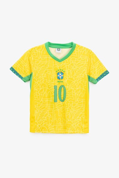 Купити Футбольна форма для хлопчика BLD БРАЗИЛИЯ NEYMAR JR 104 см Жовтий Артикул: 2000903882244 Фото №7