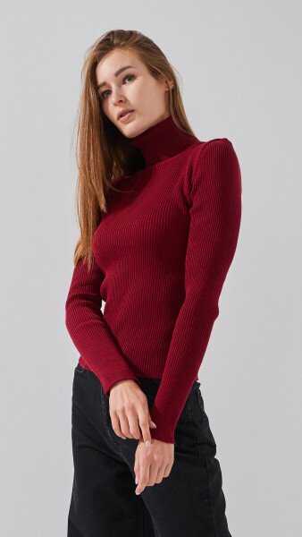 Купить Гольф однотонный женский LAWA WBC12262 L/XL Бордовый Артикул: 2000999284229 Фото №3