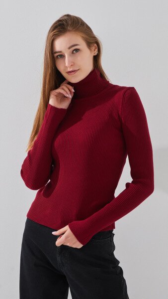 Купить Гольф однотонный женский LAWA WBC12262 L/XL Бордовый Артикул: 2000999284229 Фото №1