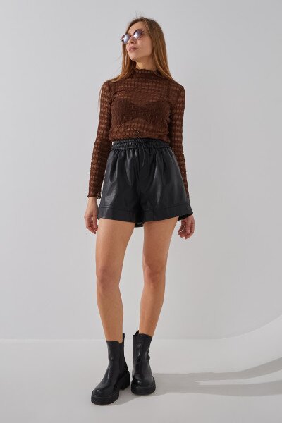 Купити Гольф однотонний жіночий Rong Rong 993 One Size Коричневий Артикул: 2000990897268 Фото №5