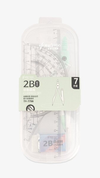 Купити Готовальня 7 предметів F-212 М'ятний Артикул: 2000999409813 Фото №2