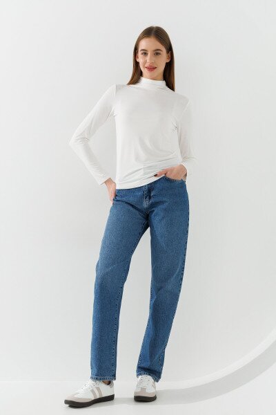 Купити Гольф однотонний жіночий Jia Ying 9829 L Білий Артикул: 2000990900173 Фото №2