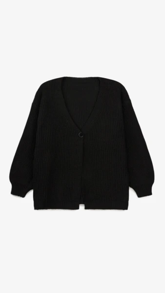 Кардиган однотонный женский 1025 One Size Черный  Фото №7