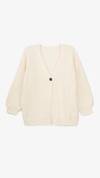 Кардиган однотонный женский 1025 One Size Молочный  Фото №6