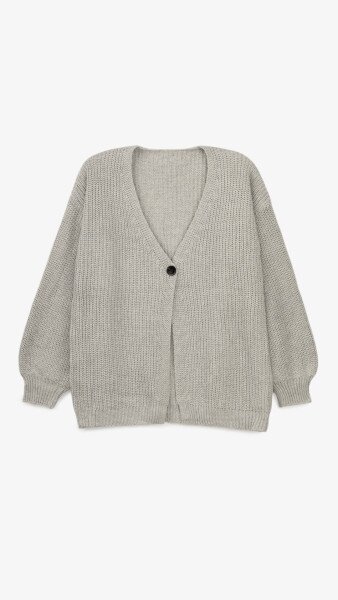 Купити Кардиган однотонний жіночий 1025 One Size Сірий Артикул: 2000999177521 Фото №7