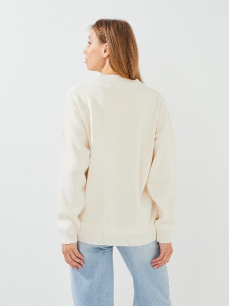 Купить Кардиган однотонный женский GENUA G01109-0004 L/XL Молочный Артикул: 2000999550430 Фото №4