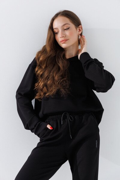 Купить Худи однотонный женский 242024-K XS Черный (2000990661814D) Артикул: 2000990661814 Фото №1