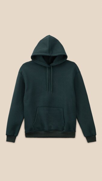 Купити Худі однотонний жіночий LAWA WBC02435 XS Темно-зелений Артикул: 2000990818904 Фото №7