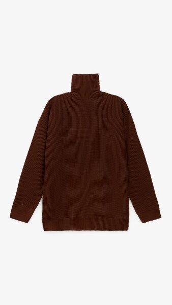 Купить Кофта однотонная мужская GENUA G01209-0002 S Коричневый Артикул: 2000999471896 Фото №10