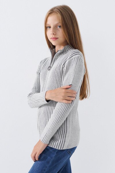 Купити Кофта однотонна для дівчинки Lizi 3419 122 см Сірий (2000990615015W) Артикул: 2000990615015 Фото №3