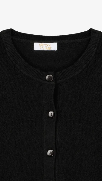 Купити Кофта однотонна жіноча On me T23163 One Size Чорний Артикул: 2000999154478 Фото №7
