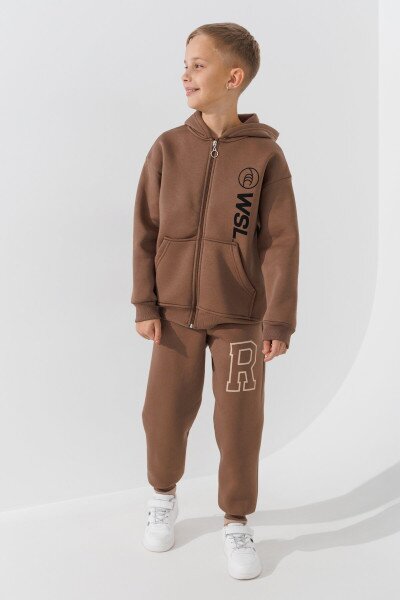 Купити Кофта з принтом для хлопчика Waxmen 7223 164 см Коричневий Артикул: 2000990853271 Фото №2