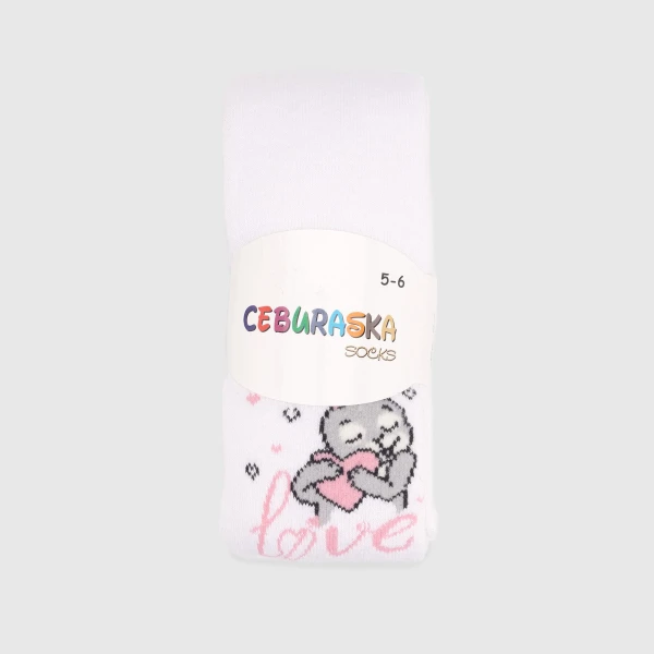Колготы для девочки Ceburahka Зайка 1-2 года Белый (2000990258281D)  Фото №5