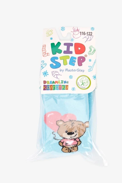 Колготи для дівчинки Master Step 5501 Ведмедик 116-122 см Блакитний  Фото №5