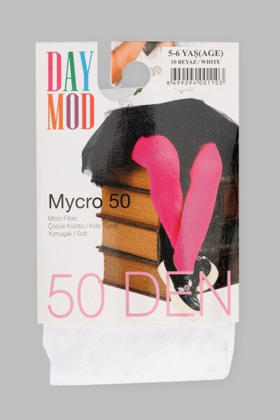 Купить Колготы однотонные для девочки Day Mod Micro 50Den 7-8 лет Белый (2000990704450A) Артикул: 2000990704450 Фото №3