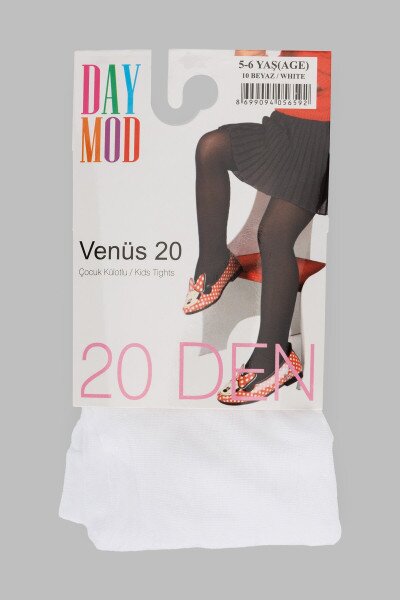 Купить Колготы однотонные для девочки Day Mod Venus 20Den 9-10 лет Белый (2000990704368A) Артикул: 2000990704368 Фото №3