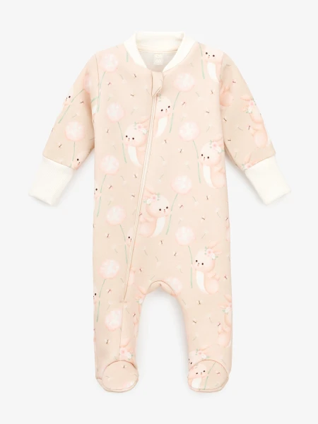 Купити Комбінезон (ромпер) Зайка для дівчинки Baby Life 21-31 68 см Різнокольоровий Артикул: 2000999617966 Фото №1