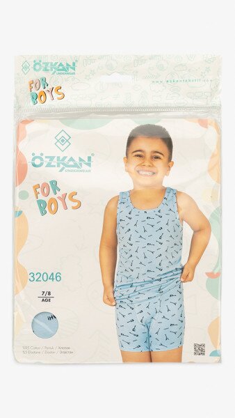 Купить Комплект белья для мальчика OZKAN 32046 7-8 лет Голубой Артикул: 2000999469763 Фото №8