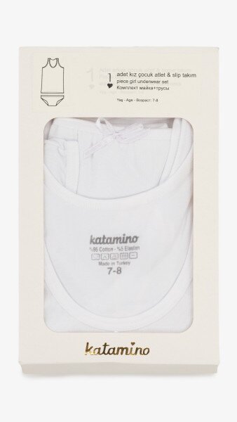 Купить Комплект белья майка+трусы для девочки Katomino K128515 98-104 см Белый Артикул: 2000999215513 Фото №8