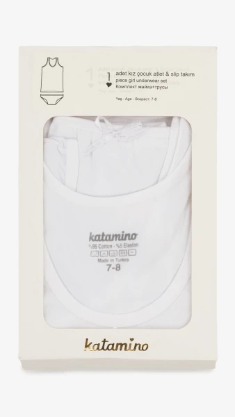 Купить Комплект белья майка+трусы для девочки Katomino K128515 80-92 см Белый Артикул: 2000999215506 Фото №8