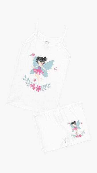 Купить Комплект майка+трусики для девочки ADN Kids 8630 2-3 года Белый Артикул: 2000999245022 Фото №1