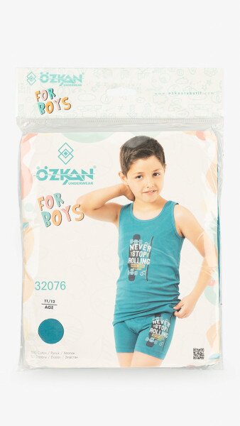 Купить Комплект майки+трусы для мальчика OZKAN 32076 9-10 лет Бирюзовый Артикул: 2000999275791 Фото №8