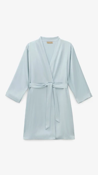 Купити Комплект халат+нічна сорочка жіночий 49156-8 2XL Блакитний Артикул: 2000999476198 Фото №14