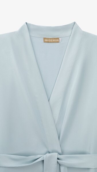 Купить Комплект халат+ночная рубашка женский 49156-8 L Голубой Артикул: 2000999476174 Фото №15