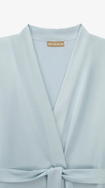 Купити Комплект халат+нічна сорочка жіночий 49156-8 2XL Блакитний Артикул: 2000999476198 Фото №15