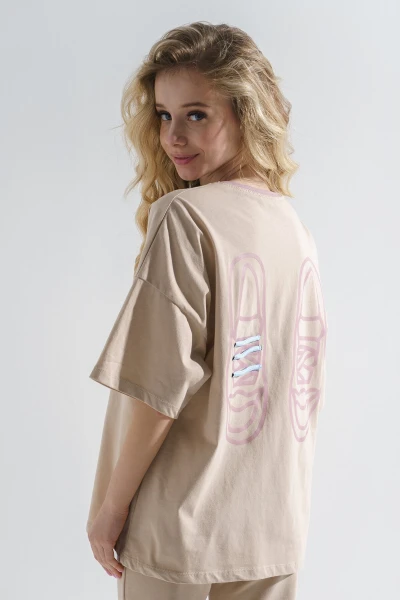 Купити Костюм для дiвчинки Dinomin DM240515 164 см Бежевий (2000990392152S) Артикул: 2000990392152 Фото №5