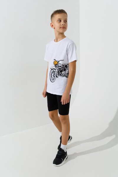 Купить Костюм футболка+шорты для мальчика Happy Kids 018 128 см Белый Артикул: 2000991021181 Фото №9