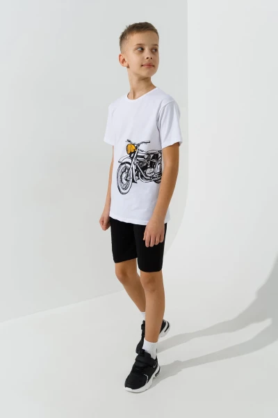 Костюм футболка+шорти для хлопчика Happy Kids 018 128 см Білий  Фото №8