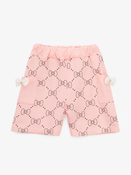 Купити Костюм футболка+шорти для дівчинки Mini Papi 2654 86 см Рожевий Артикул: 2000999604140 Фото №5
