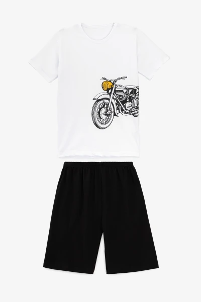 Костюм футболка+шорти для хлопчика Happy Kids 018 146 см Білий  Фото №0