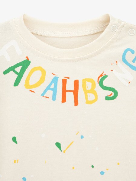 Купить Костюм футболка+шорты для мальчика Mini Papi 2081 68 см Бежево-синий Артикул: 2000999613722 Фото №3