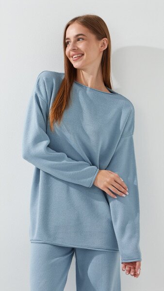 Купити Костюм однотонний жіночий Park karon 10801 One Size Сіро-блакитний Артикул: 2000999168109 Фото №5
