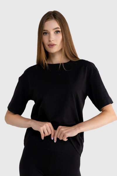 Купить Костюм однотонный женский LAWA CTM WBC02312 футболка + шорты XS Черный Артикул: 2000989912323 Фото №5