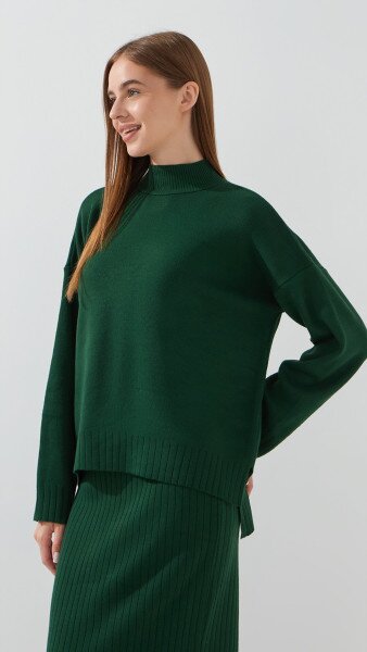 Купить Костюм однотонный женский Park karon 10270 One Size Темно-зеленый Артикул: 2000990151506 Фото №2