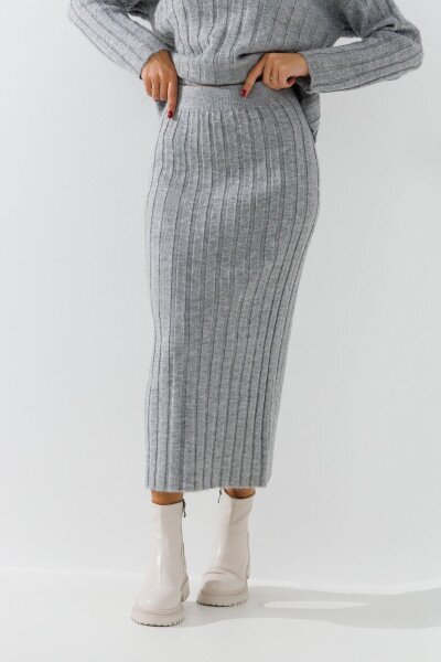 Купити Костюм однотонний жіночий Park karon 8406 One Size Сірий Артикул: 2000990782359 Фото №3