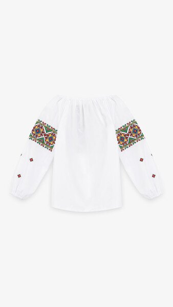 Купить Костюм вышиванка(верх+низ) для девочки РОКСОЛАНА 98 см Бордовый Артикул: 2000902589335 Фото №11