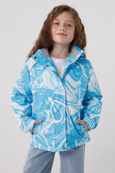 Купить Куртка для девочки Snowgenius D639-08 116 см Голубой (2000990235244D) Артикул: 2000990235244 Фото №1