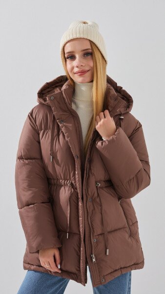 Купити Куртка для дівчинки LAWA GBC02354 134 см Коричневий Артикул: 2888000021748 Фото №3