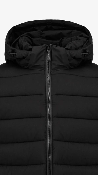 Куртка однотонная мужская  666-11A/6018 4XL Черный  Фото №7